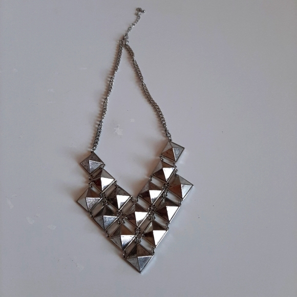 Silver tone Statement Necklace - Picture 3 of 5